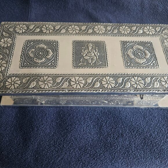 Handcrafted Wooden Dry Fruit Gift Box with Embossed Elephant Design, Decorative - Picture 14 of 14